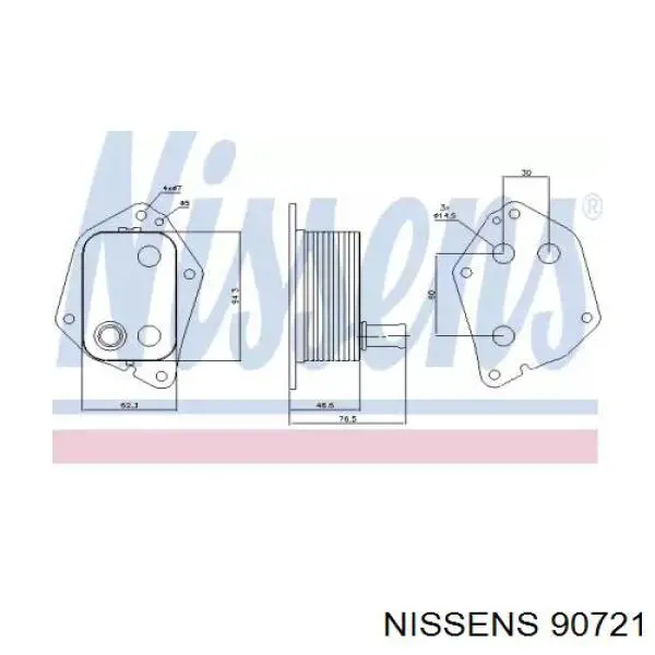 Radiador de aceite 90721 Nissens