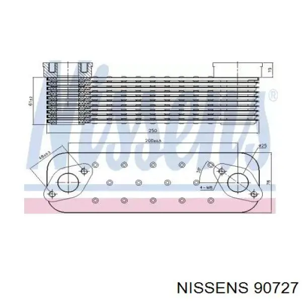 Масляный радиатор 90727 Nissens