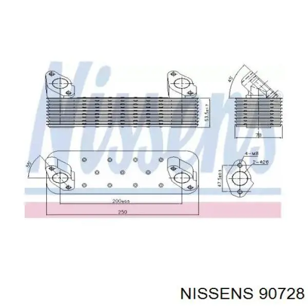 Масляный радиатор 90728 Nissens