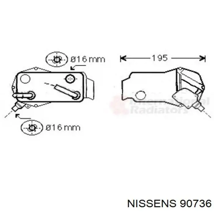 90736 Nissens Радиатор охлаждения, АКПП