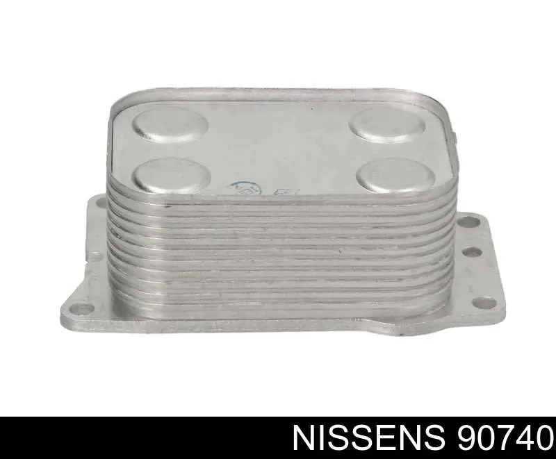 90740 Nissens radiador de óleo (frigorífico, debaixo de filtro)
