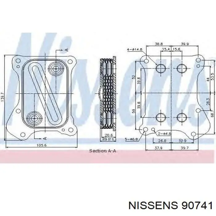 Масляный радиатор 90741 Nissens