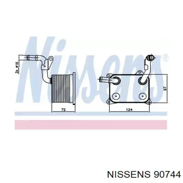 Купить 90744 Nissens Масляный радиатор охлаждения АКПП