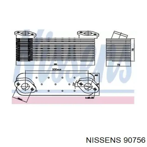 Масляный радиатор 90756 Nissens