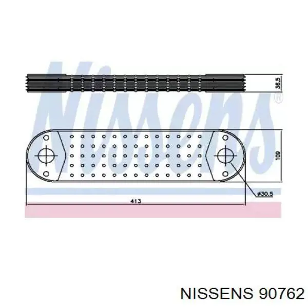Radiador de aceite 90762 Nissens