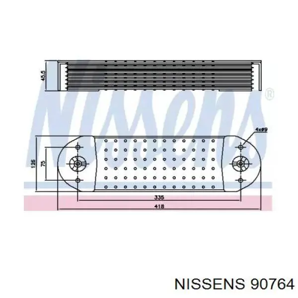 90764 Nissens radiador de óleo