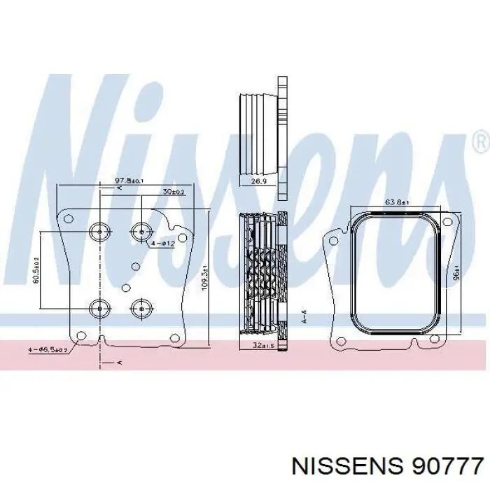 Масляный радиатор 90777 Nissens