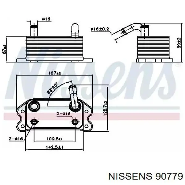 Масляный радиатор 90779 Nissens