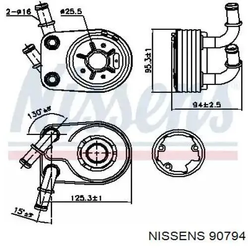 Масляный радиатор 90794 Nissens