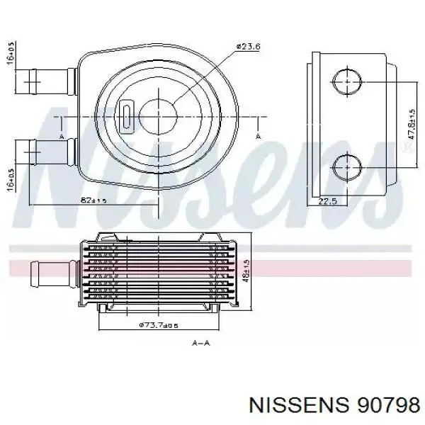 90798 Nissens vedante de rolha de panela de motor