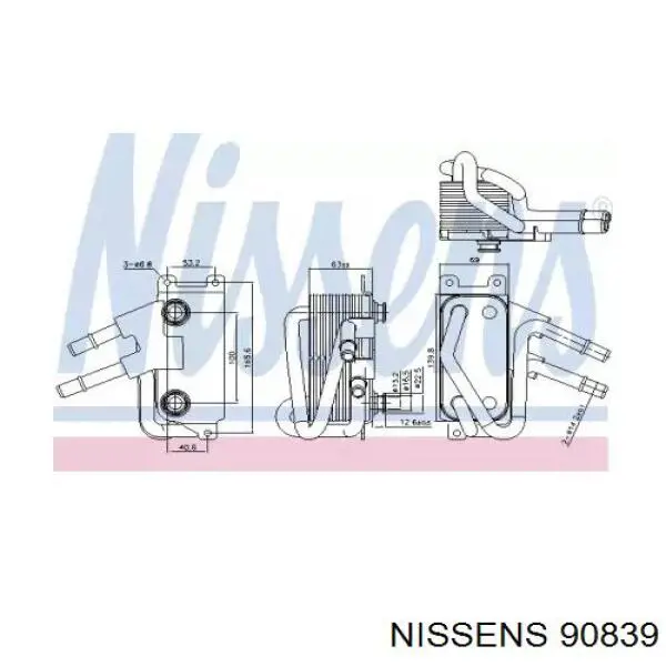 90839 Nissens радиатор масляный