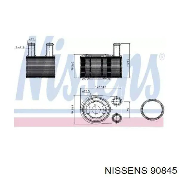 Radiador de aceite 90845 Nissens