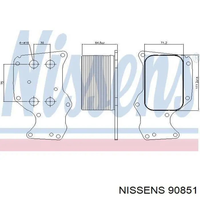 Radiador de aceite 90851 Nissens