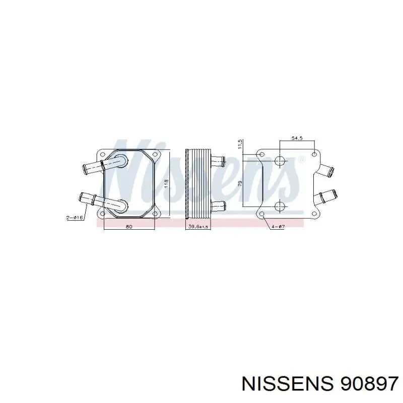 Масляный радиатор 90897 Nissens