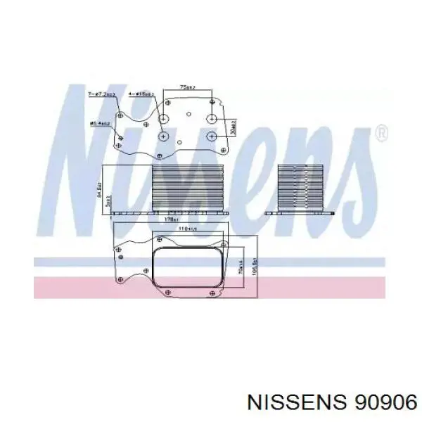 Radiador de aceite 90906 Nissens