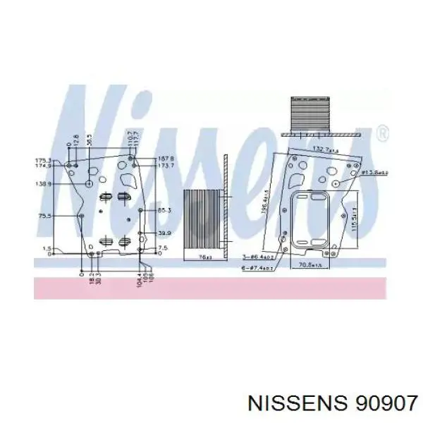 Radiador de aceite 90907 Nissens