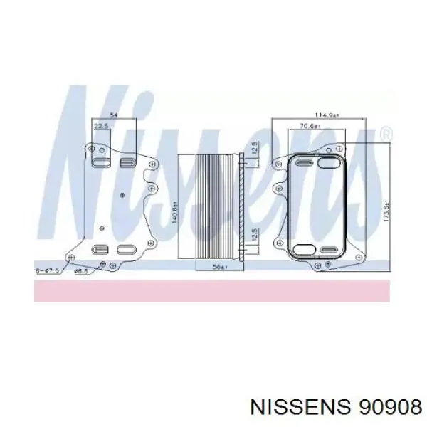 Radiador de aceite 90908 Nissens