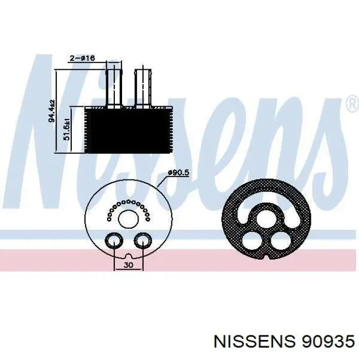 Radiador de aceite 90935 Nissens