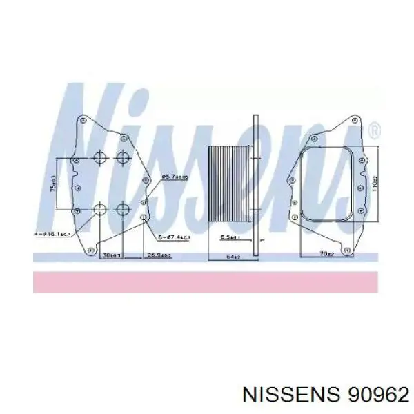 Radiador de óleo (frigorífico), debaixo de filtro para MINI Cooper (F55)