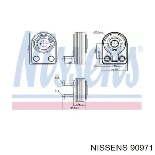 90971 Nissens радиатор масляный