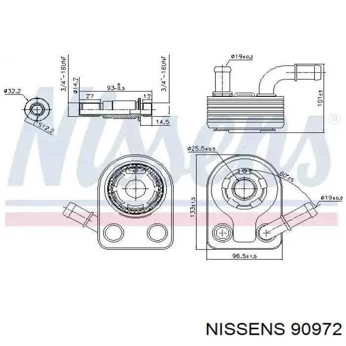 90972 Nissens радиатор масляный