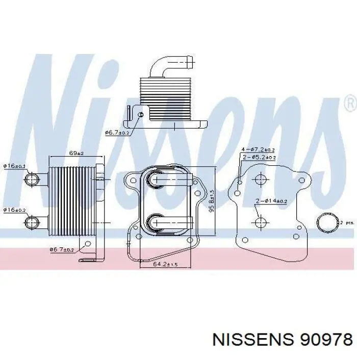 Масляный радиатор 90978 Nissens