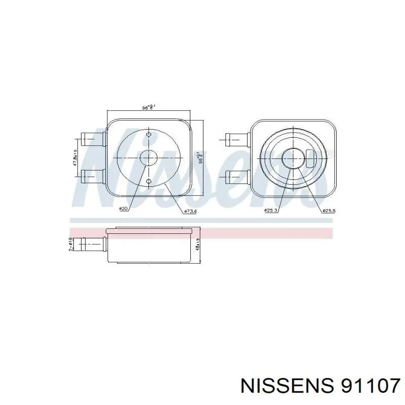 91107 Nissens радиатор охлаждения, акпп/кпп