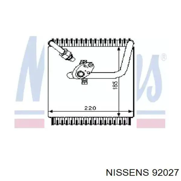 Испаритель кондиционера 92027 Nissens