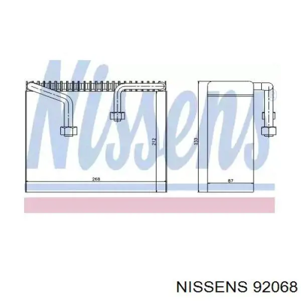 Испаритель кондиционера 92068 Nissens