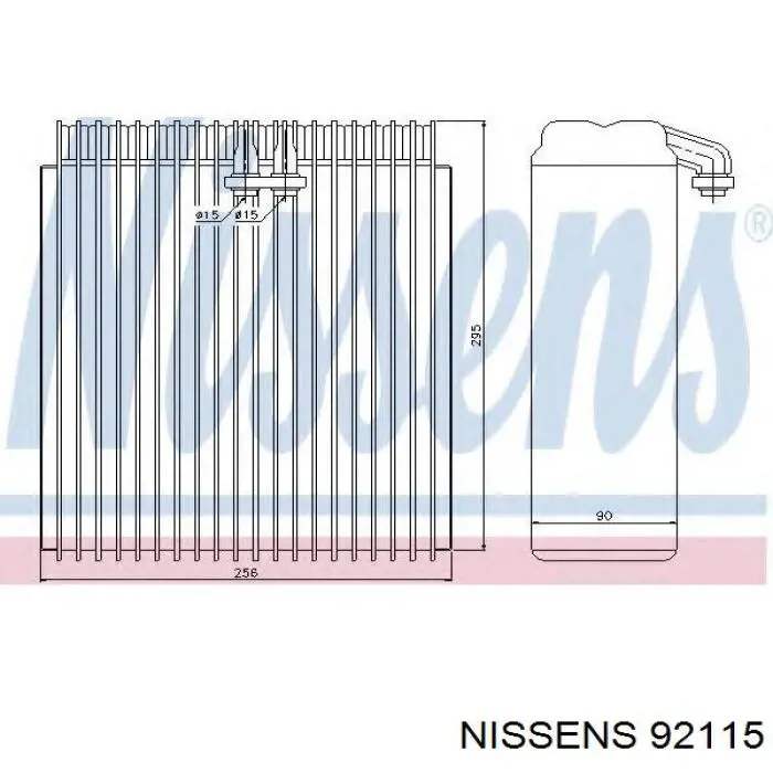 Испаритель кондиционера 92115 Nissens