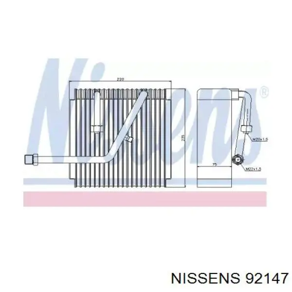 Испаритель кондиционера 92147 Nissens