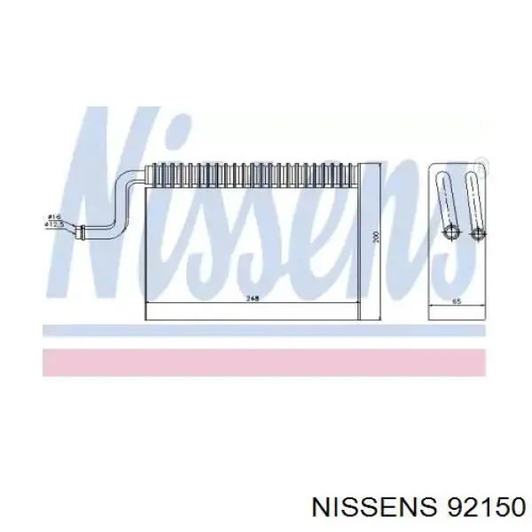 Купить 92150 Nissens Радиатор кондиционера салонный, испаритель