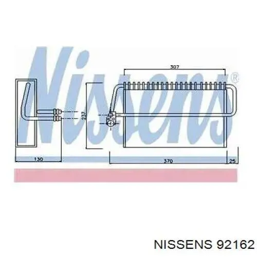 Испаритель кондиционера 92162 Nissens