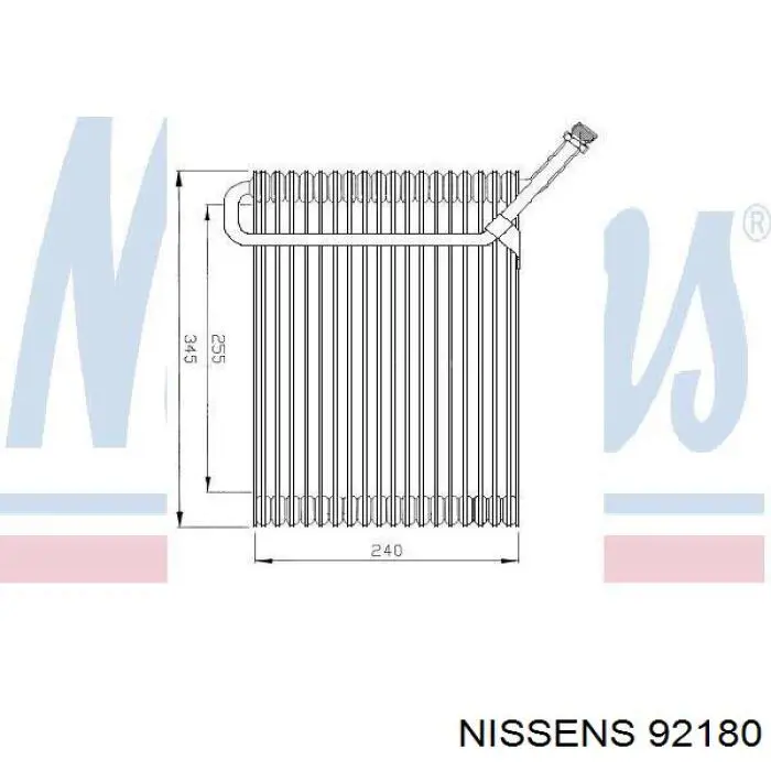 Испаритель кондиционера 92180 Nissens