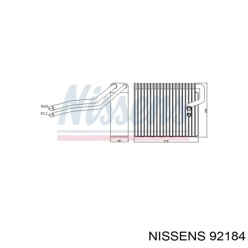 Купить 92184 Nissens Радиатор кондиционера салонный, испаритель
