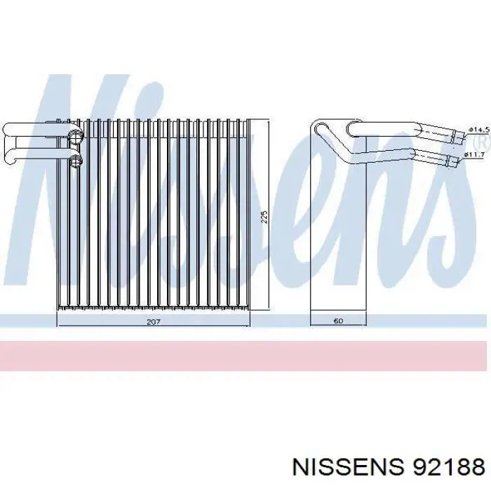 Испаритель кондиционера 92188 Nissens