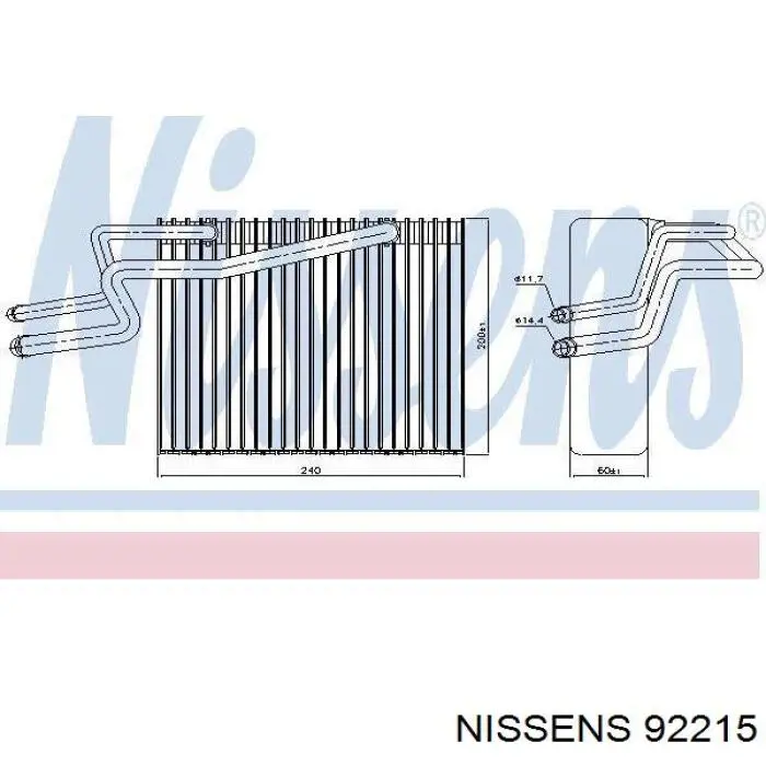 Купить 92215 Nissens Радиатор кондиционера салонный, испаритель