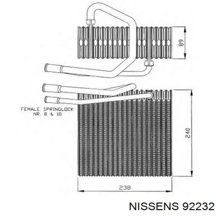 Испаритель кондиционера 92232 Nissens