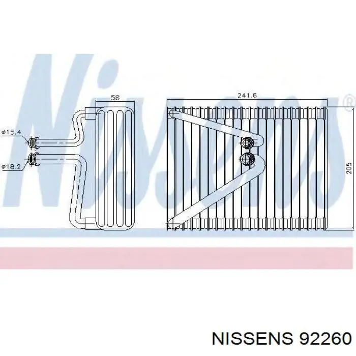 Купить 92260 Nissens Радиатор кондиционера салонный, испаритель