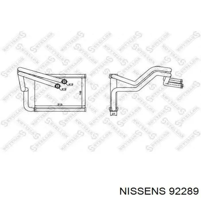 Радиатор испарителя кондиционера Nissens 92289 цена, от 87.13 USD