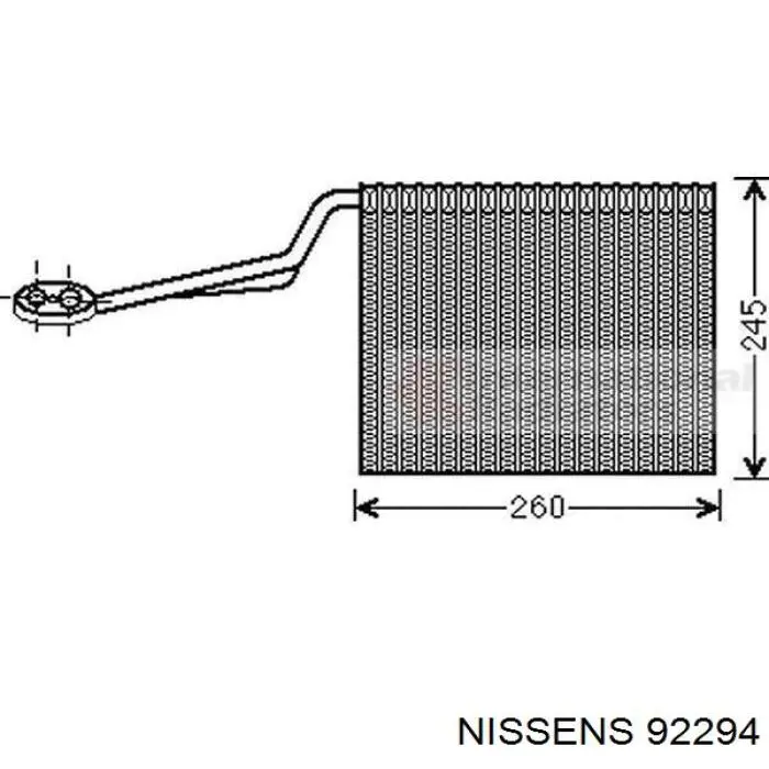 Купить 92294 Nissens Радиатор кондиционера салонный, испаритель