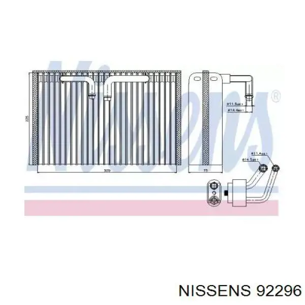 Испаритель кондиционера 92296 Nissens