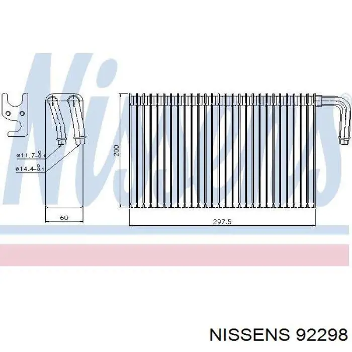 Испаритель кондиционера 92298 Nissens