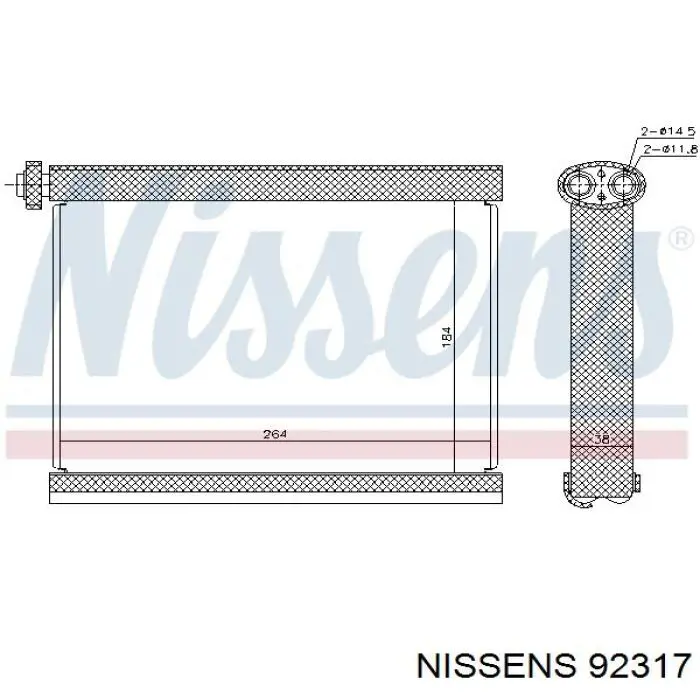 92317 Nissens vaporizador de aparelho de ar condicionado