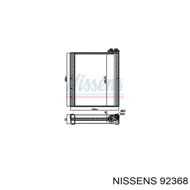 Испаритель кондиционера 92368 Nissens