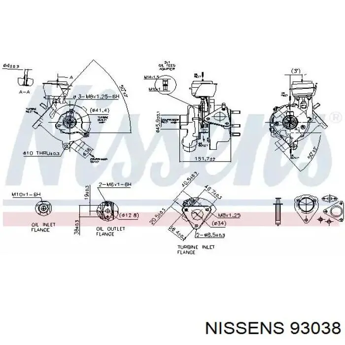 93038 Nissens турбина
