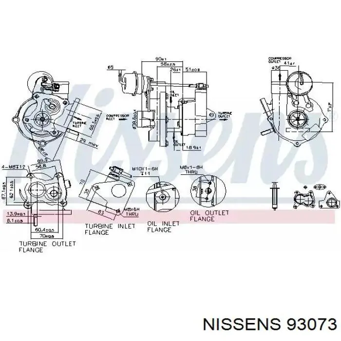 Turbocompresor 93073 Nissens