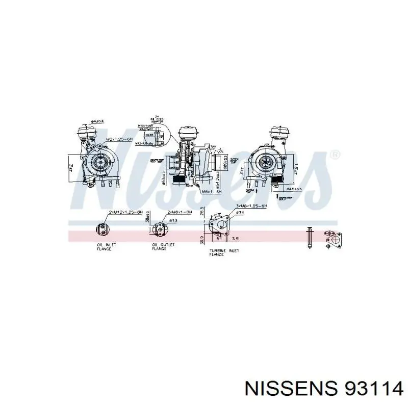 Turbocompresor 93114 Nissens