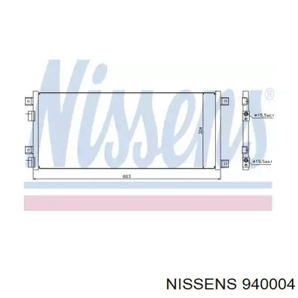 Радиатор охлаждения кондиционера Denso DCN12006