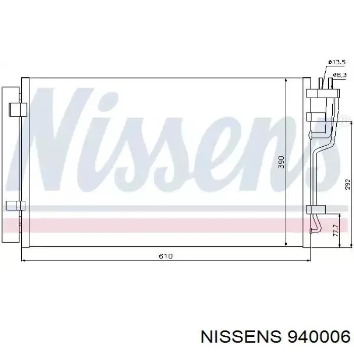 940006 Nissens радиатор кондиционера